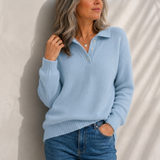 Aelis - Soft-Touch Polo Collar Jumper