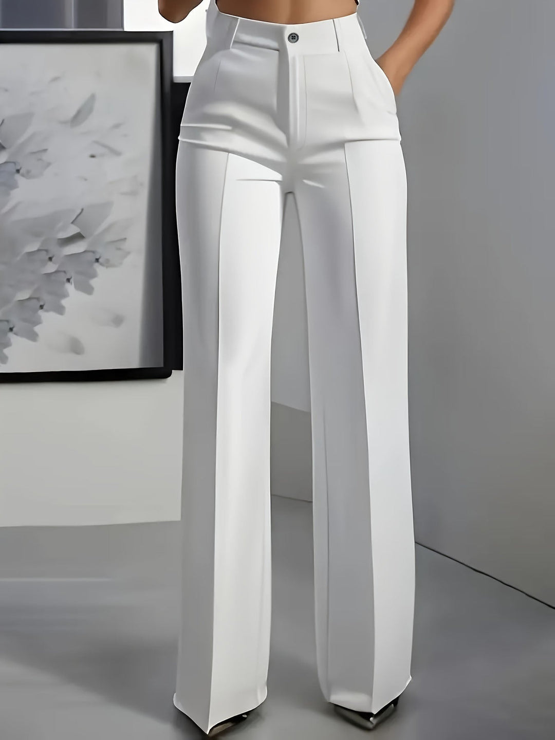 Adorisse - Tailored High Waist Wide Leg Trousers