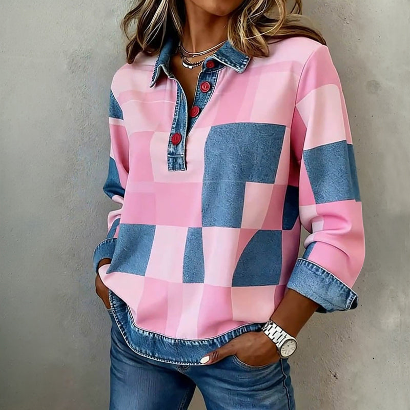 Liorael - Soft Touch Long Sleeve Checked Shirt