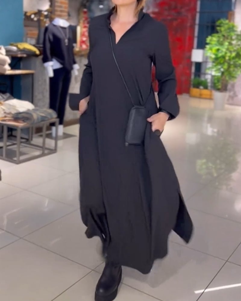 Kesslyn - Soft-Touch Maxi Shift Dress
