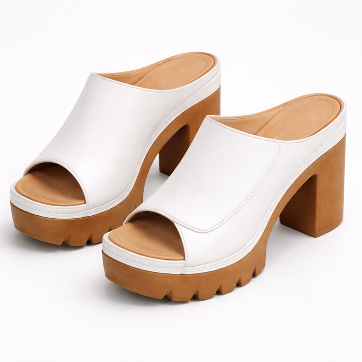 Zareen - Polished Platform Wedge Sandal