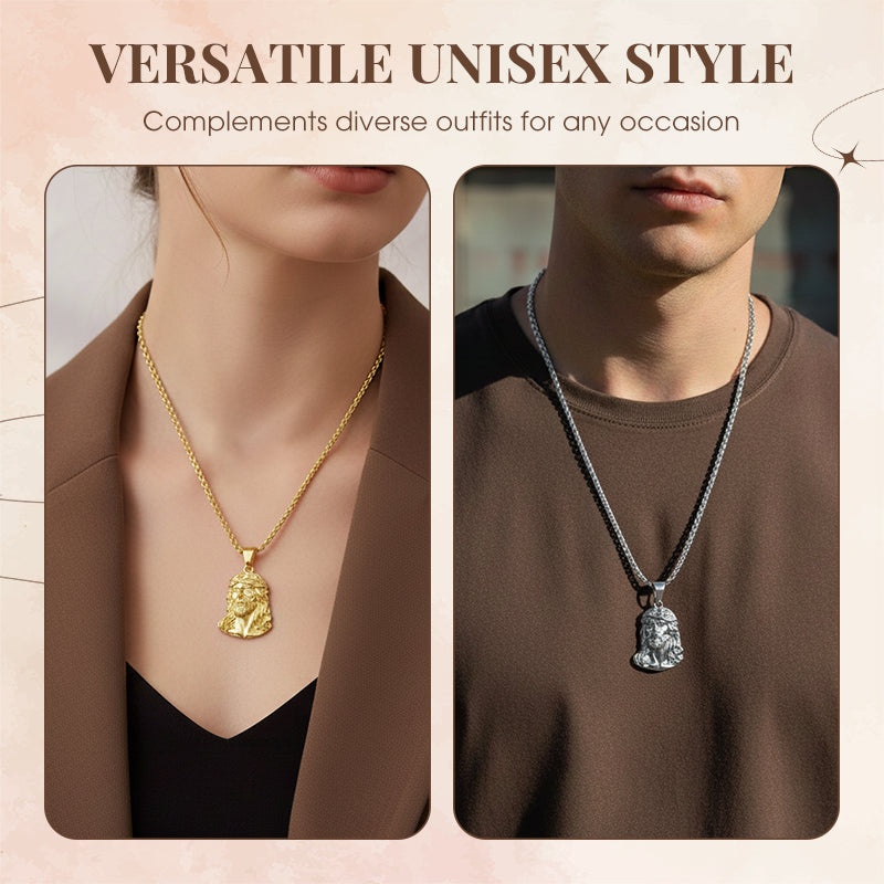 Sairo - Jesus Head Pendant Necklace