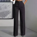 Blyss - Elegant Pinstripe Wide Leg Trousers