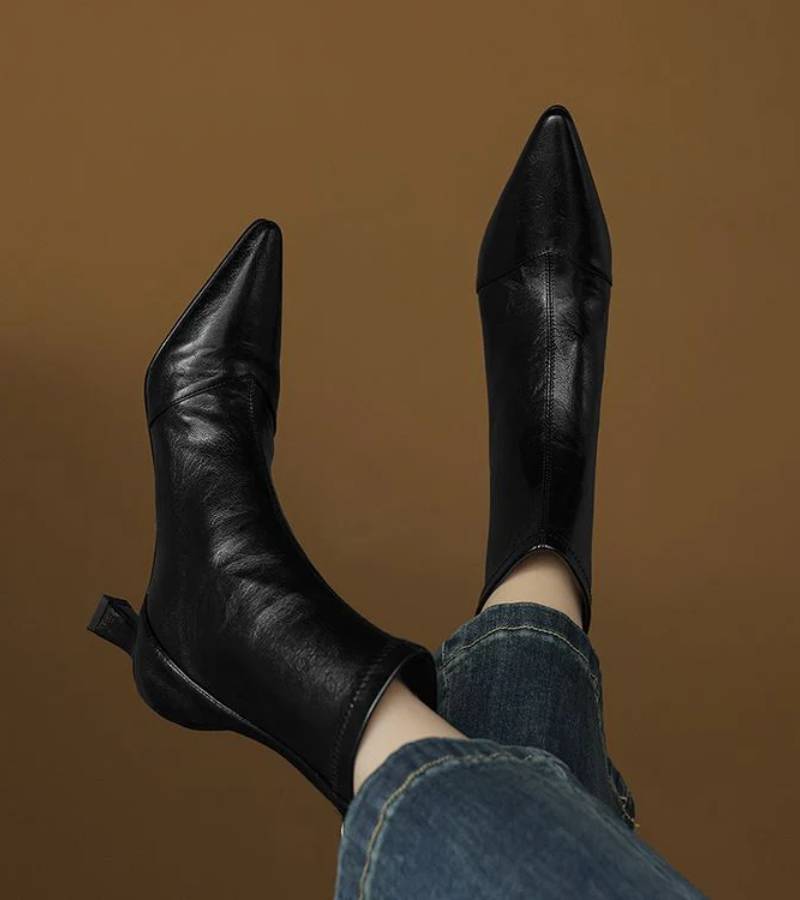 Amelia - Refined Heeled Ankle Boots