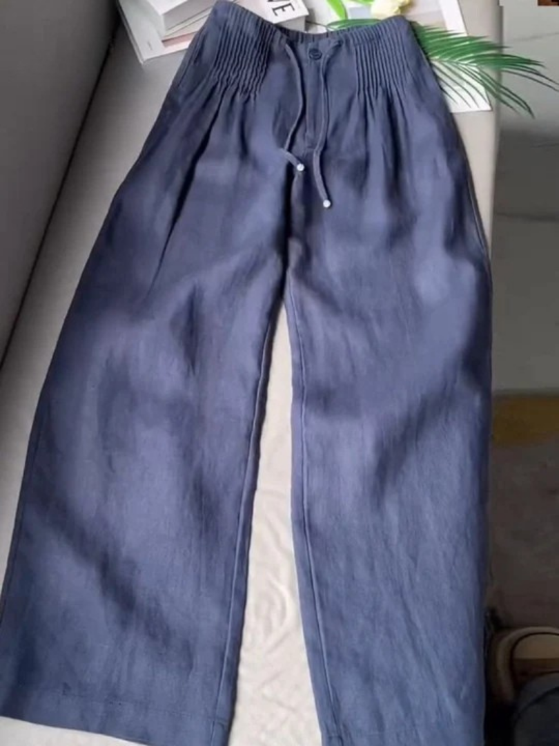 Moriah - Airy Linen Wide-Leg Trousers