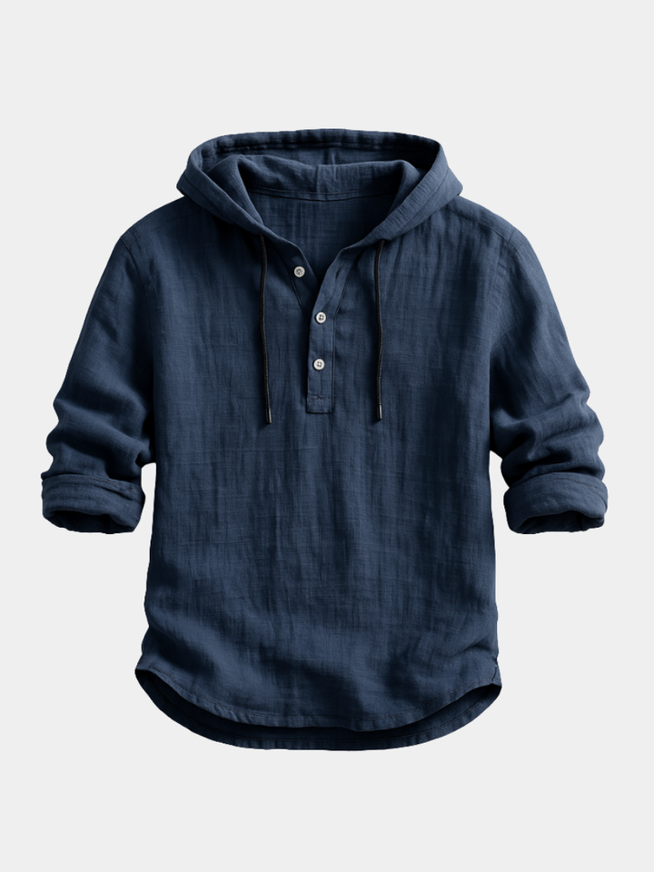 Tavrell - Refined Linen Hooded Shirt