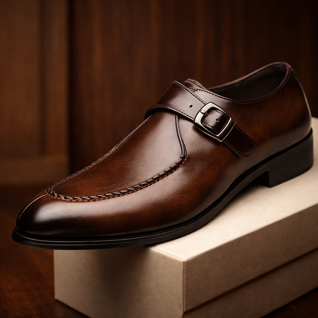 Isaias - Polished Buckled Dress Shoes