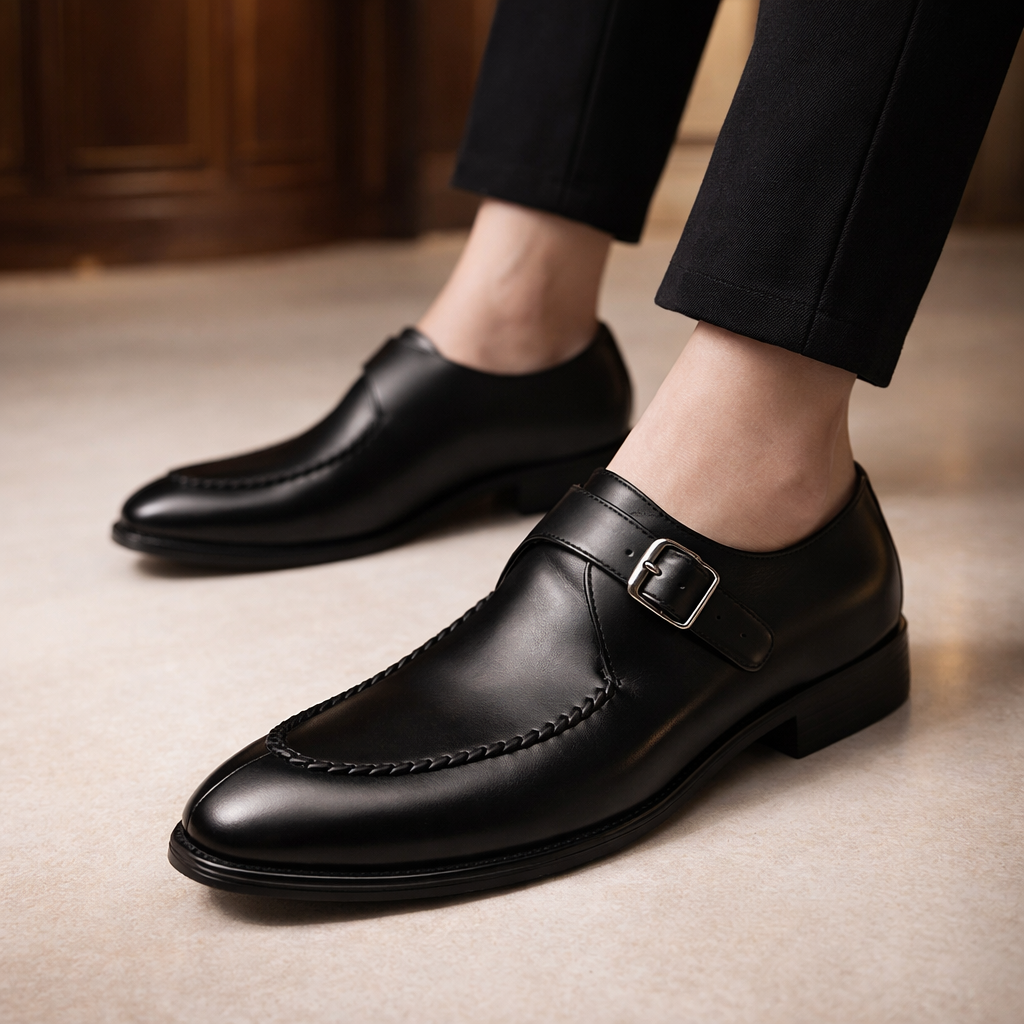 Isaias - Polished Buckled Dress Shoes