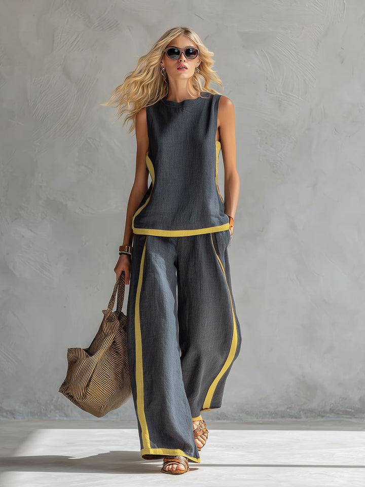 Quella - Fluid Top & Trousers Set