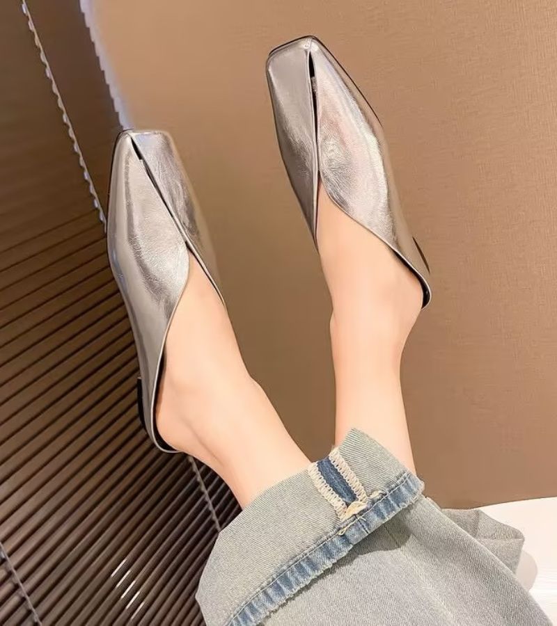 Camellia - Premium Square-Toe Mule