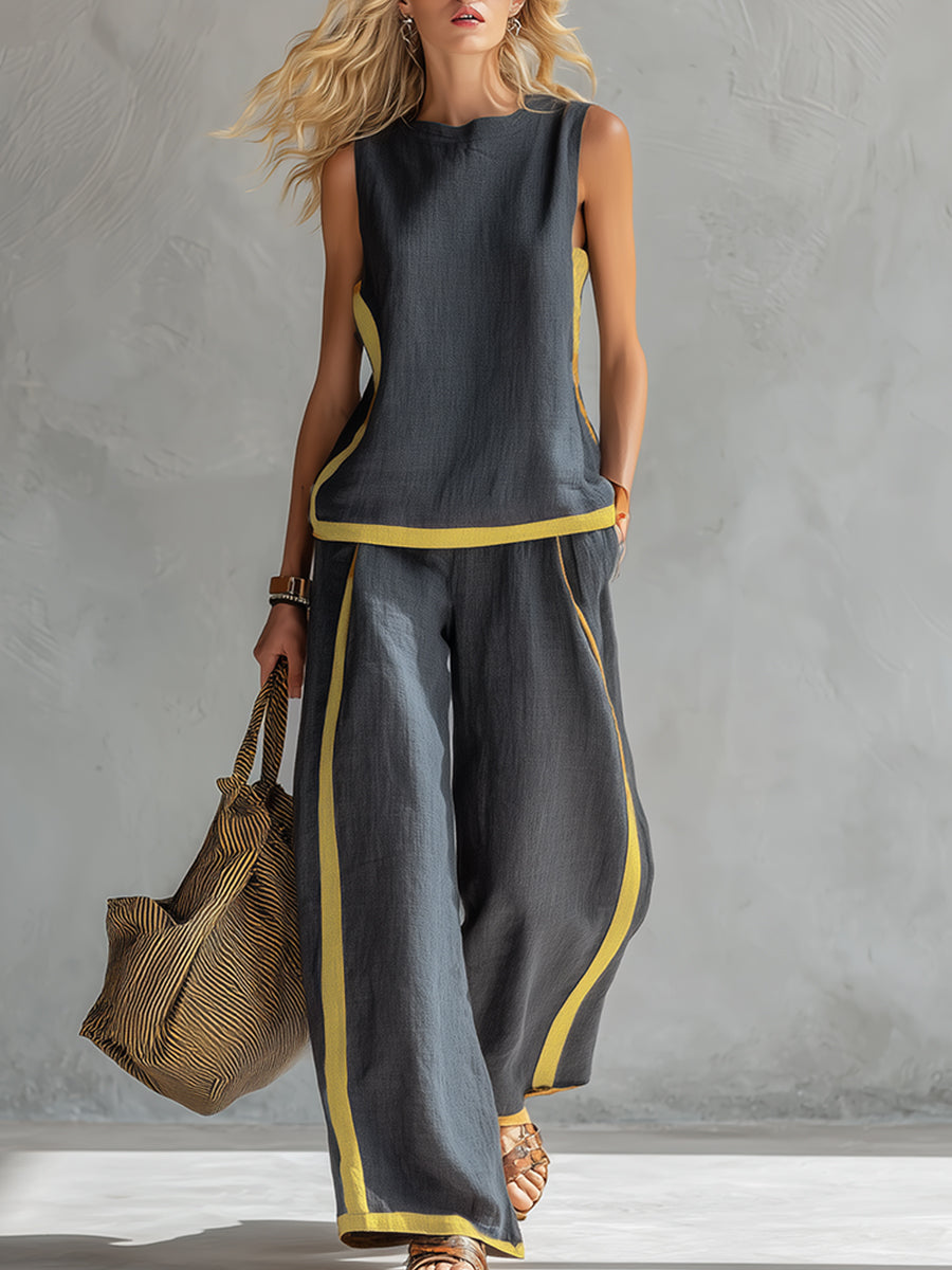 Quella - Fluid Top & Trousers Set