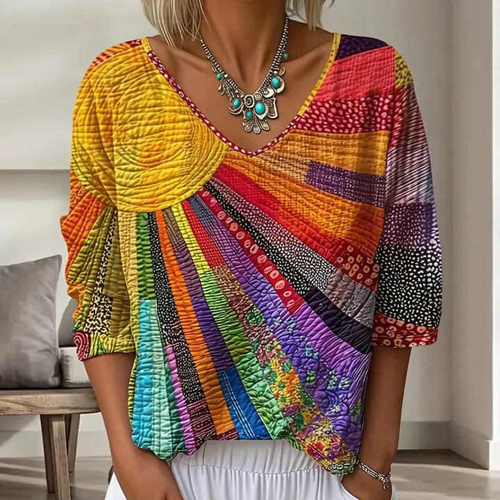 Genevielle - Textured Boho Blouse