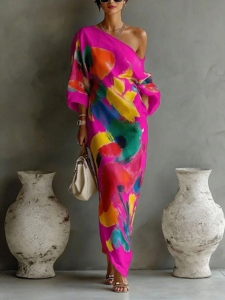 Adoressa - Sculptural One-Shoulder Maxi Dress