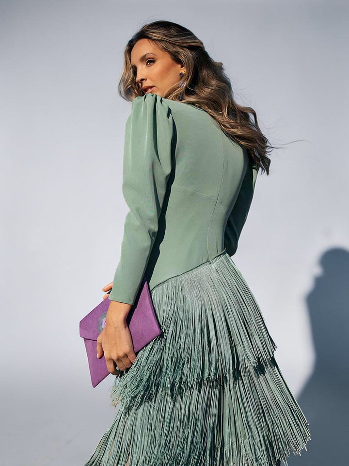 Odelina - Fluid Fringe Dress