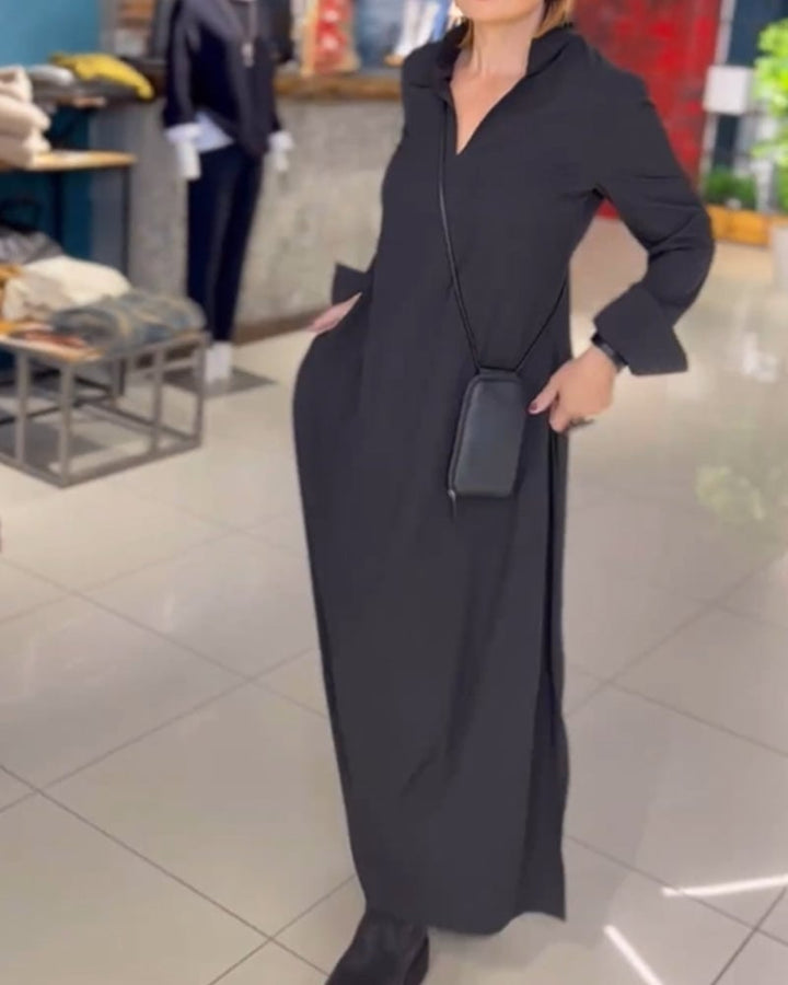 Kesslyn - Soft-Touch Maxi Shift Dress