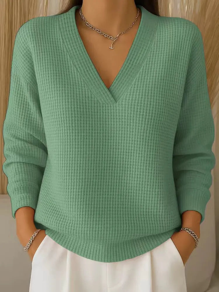 Alouina - Relaxed Waffle Knit Sweater