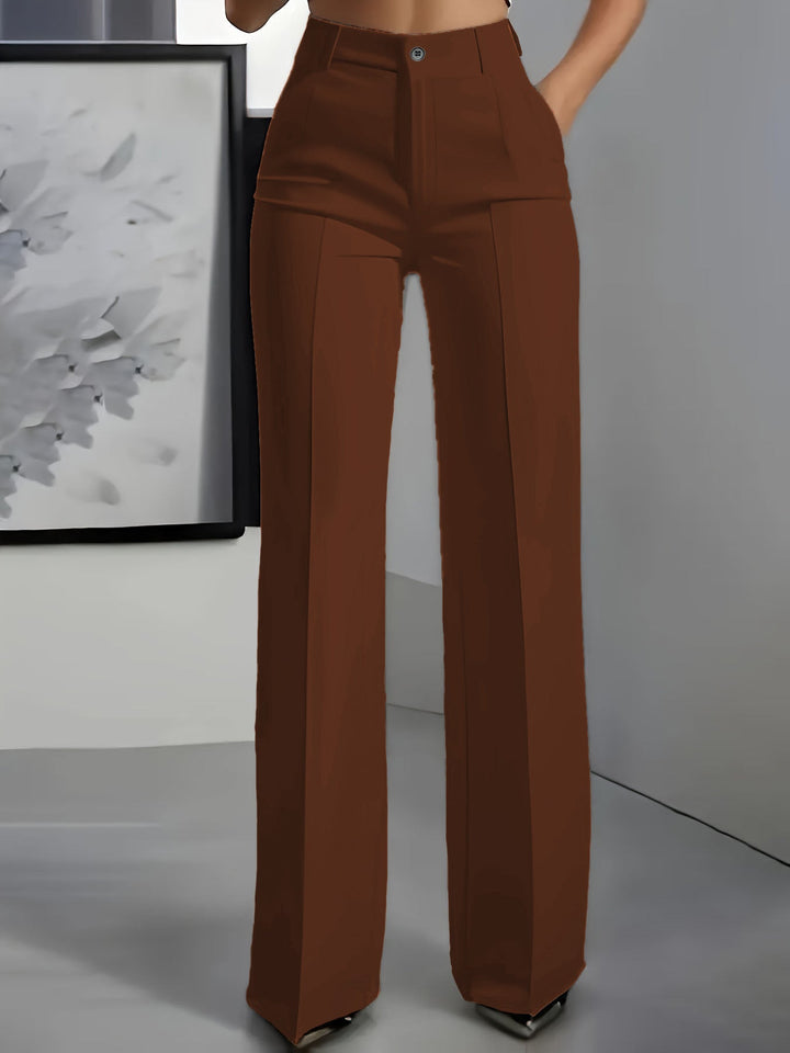 Orelisse - High Waisted Wide Leg Trousers