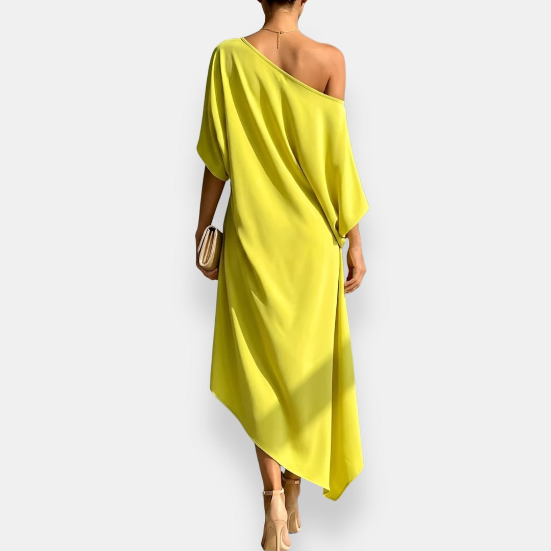 Edwina - Flowing Asymmetric Evening Dress