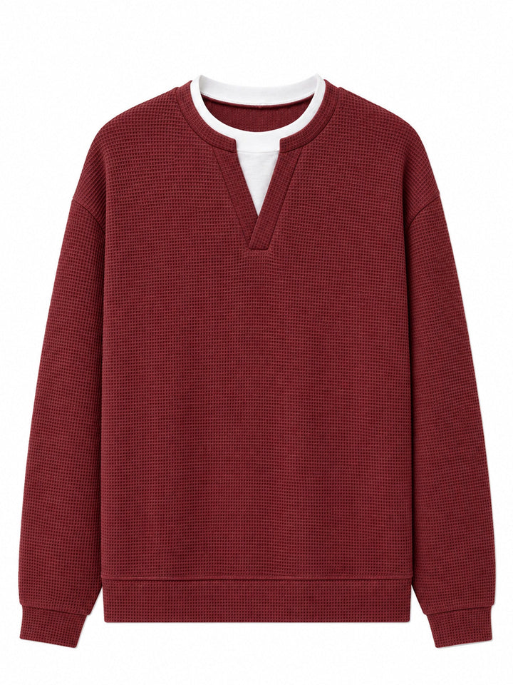 Oswald - Textured Waffle Long Sleeve Tee
