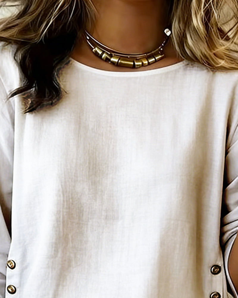 Veyanna - Soft-Touch Long-Sleeve Blouse