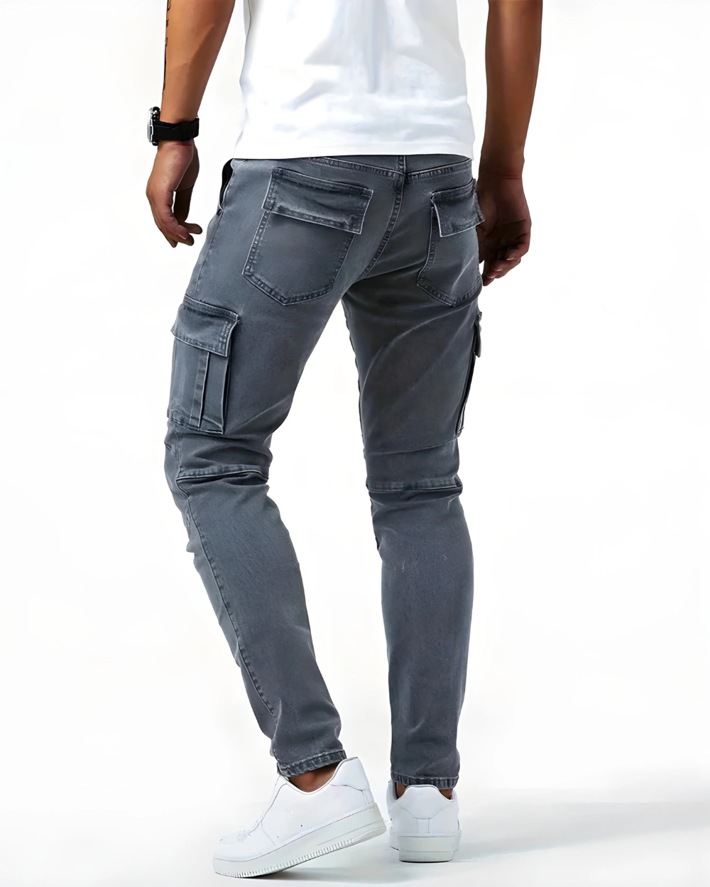 Ethan - Tailored Stretch Cargo Trousers