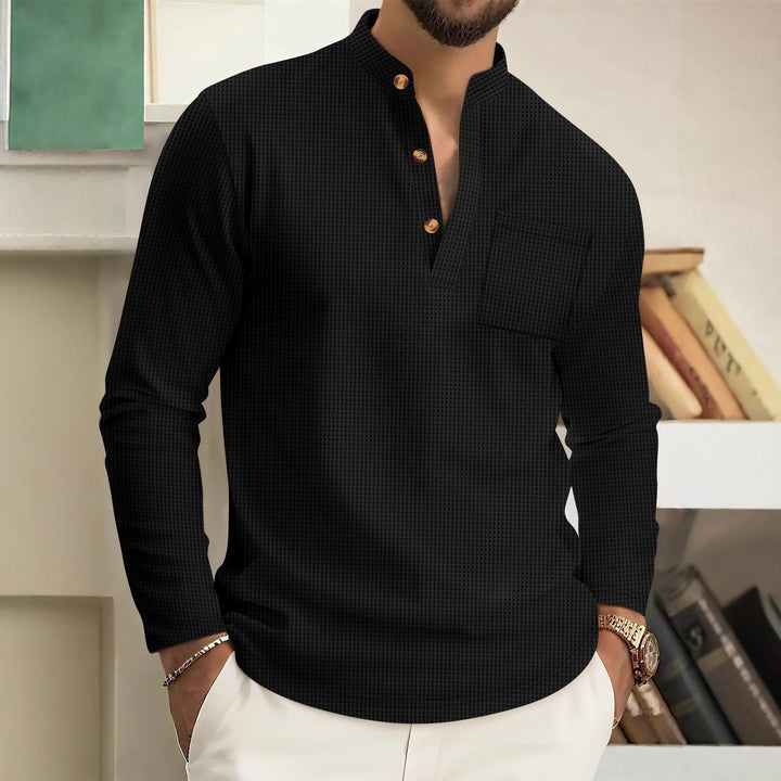 Tovan - Soft-Touch Stand-Collar Shirt