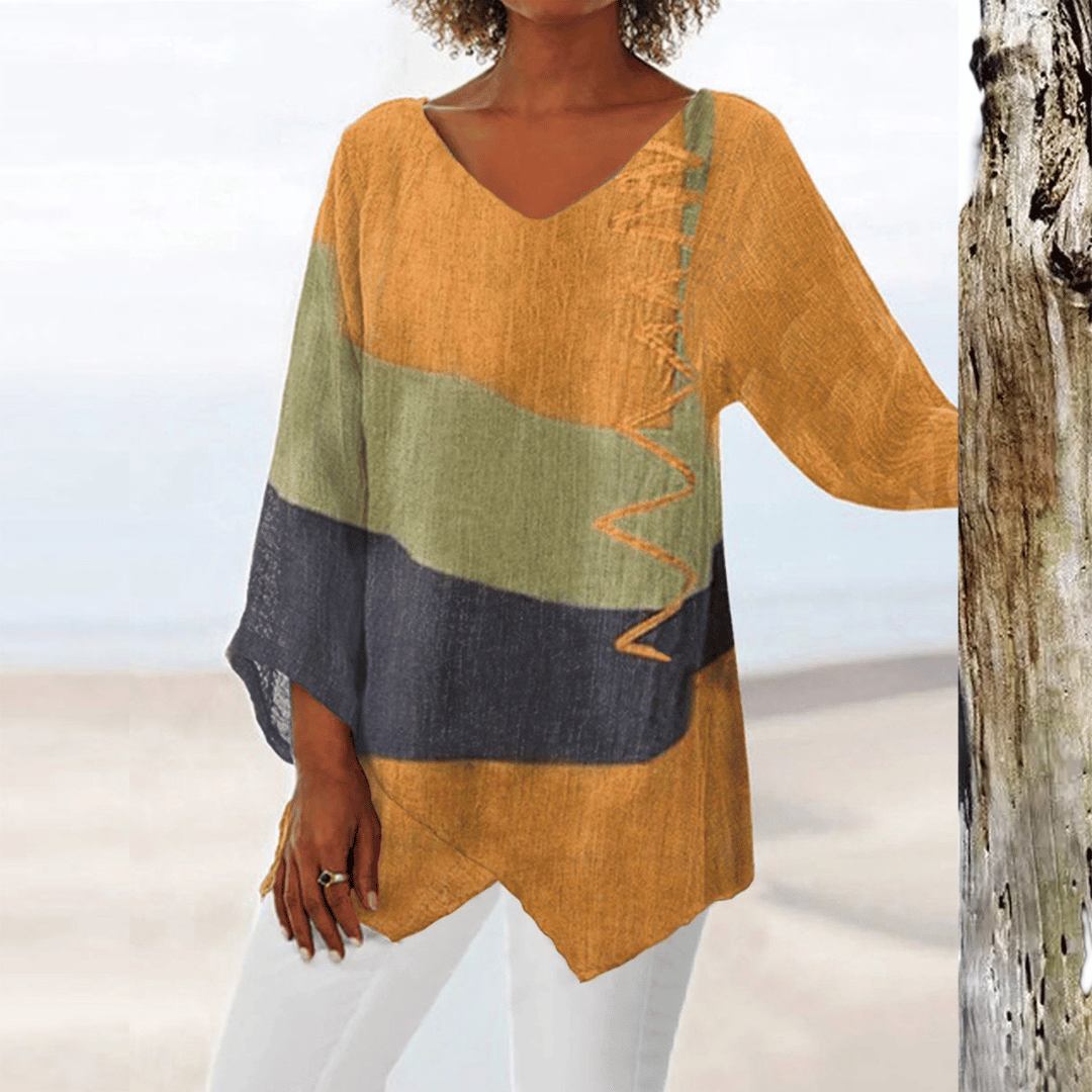 Ingrid - Lightweight Geometric Blouse