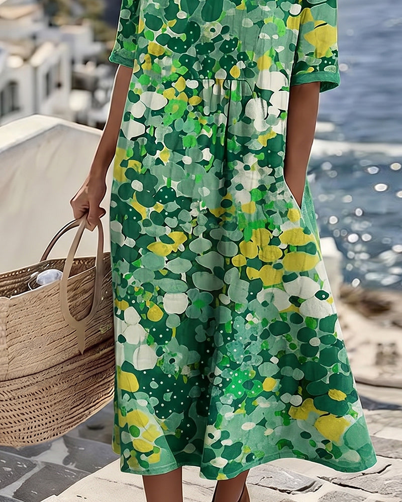 Adria - Soft-Touch A-Line Midi Dress