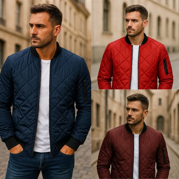 Tanner - Quilted Bomber Jacket