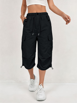 Donatella - Lightweight Stretch Cargo Capri Pants