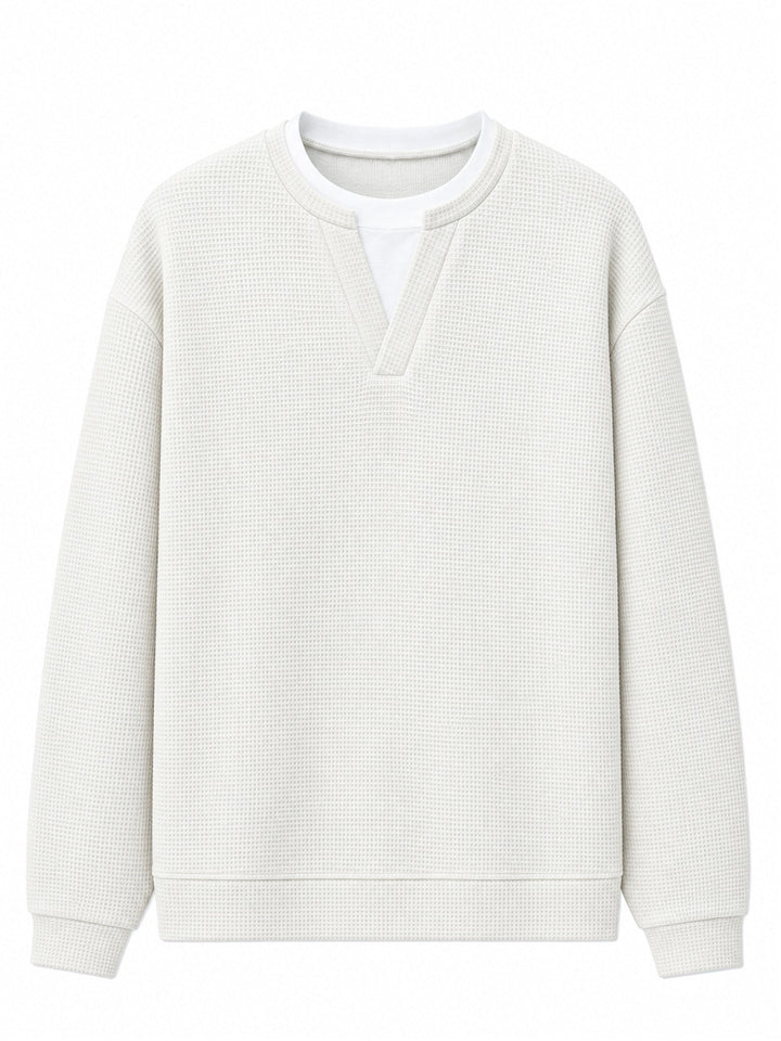 Oswald - Textured Waffle Long Sleeve Tee