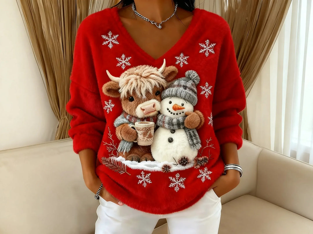 Zarielle - Soft-Touch V-Neck Sweater