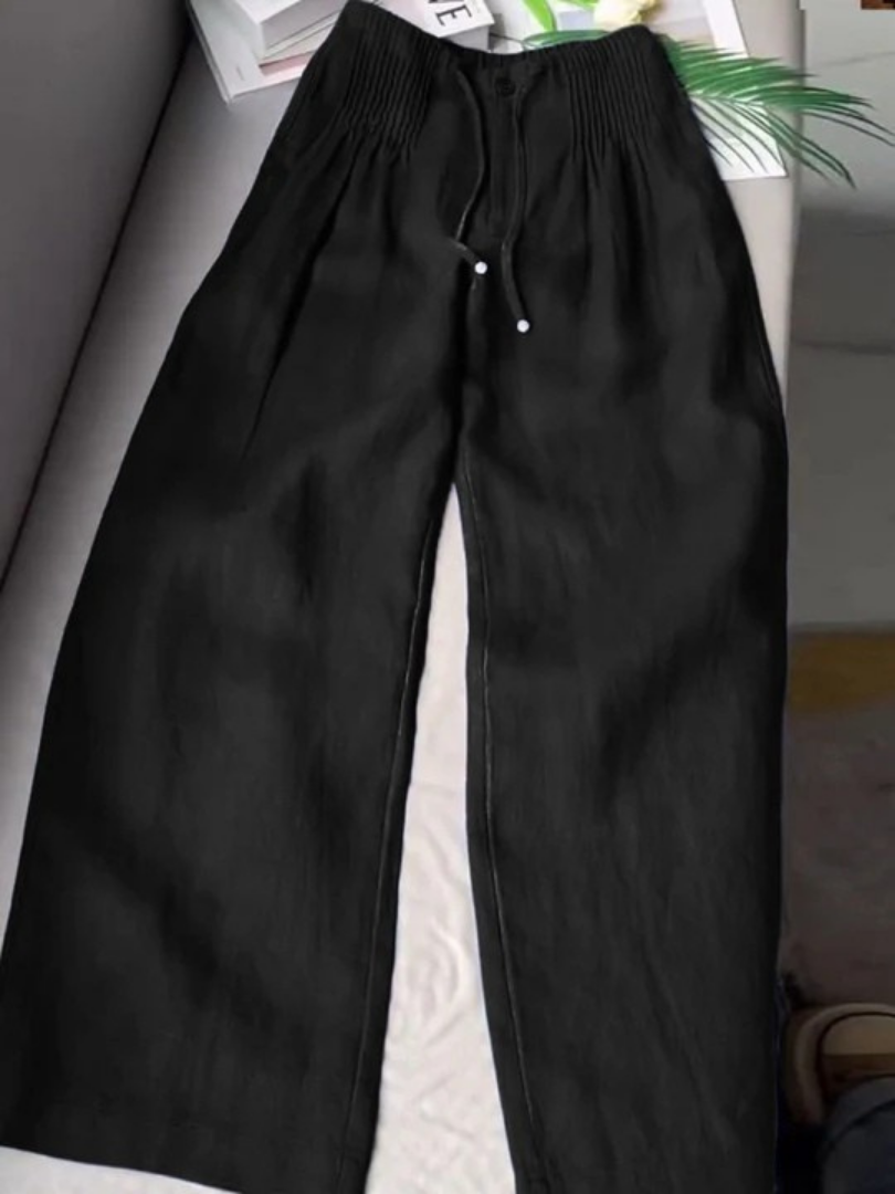 Moriah - Airy Linen Wide-Leg Trousers