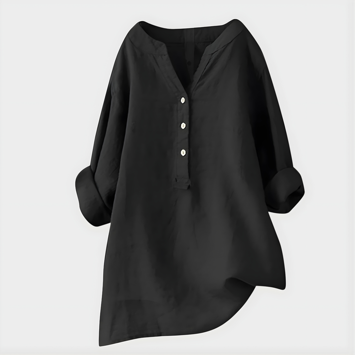 Fenella - Button Front Tunic Blouse