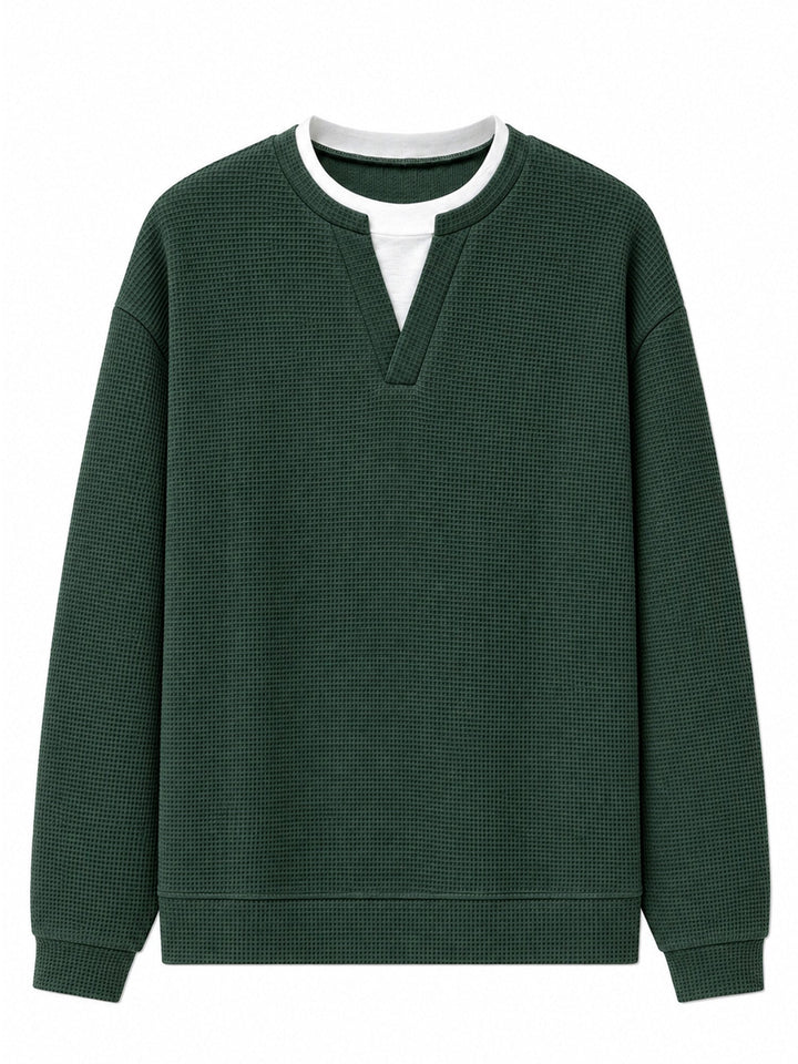 Oswald - Textured Waffle Long Sleeve Tee