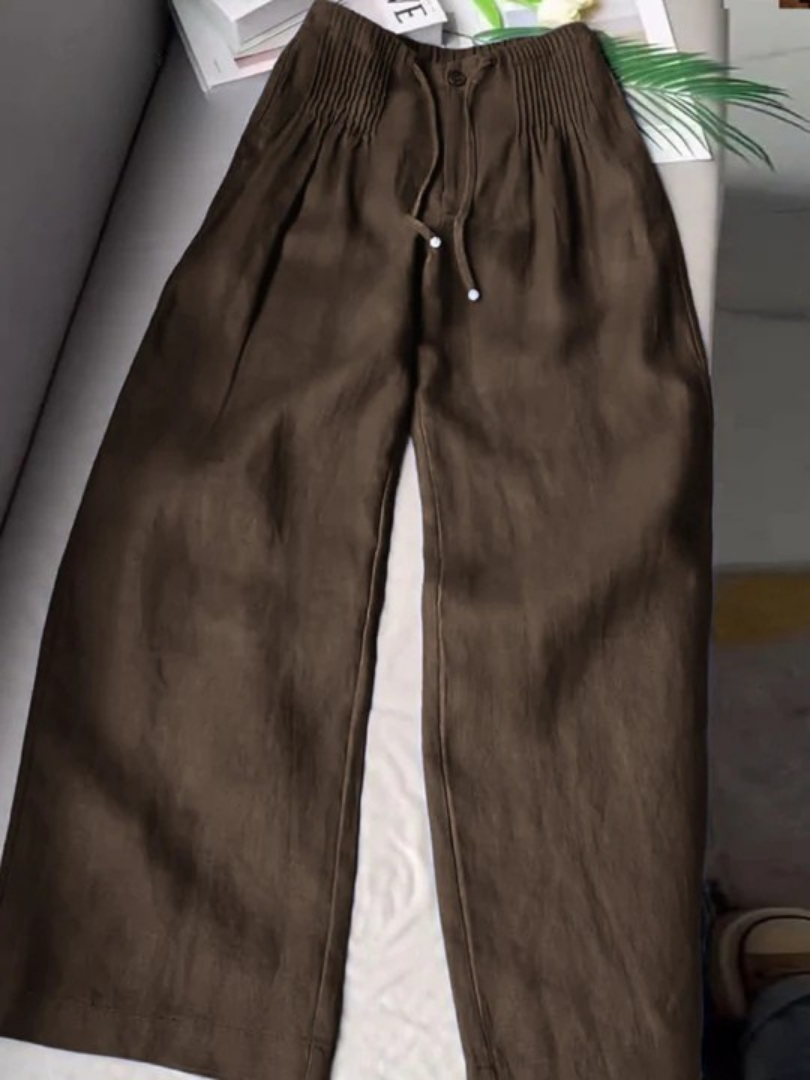 Moriah - Airy Linen Wide-Leg Trousers