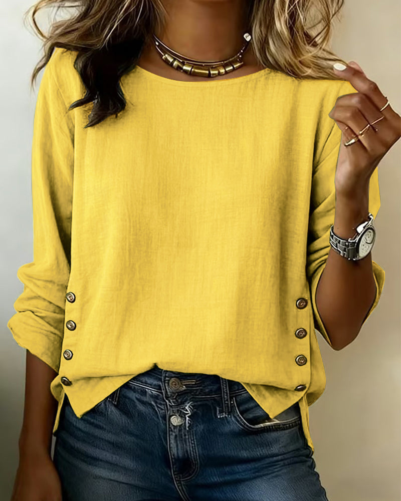 Veyanna - Soft-Touch Long-Sleeve Blouse
