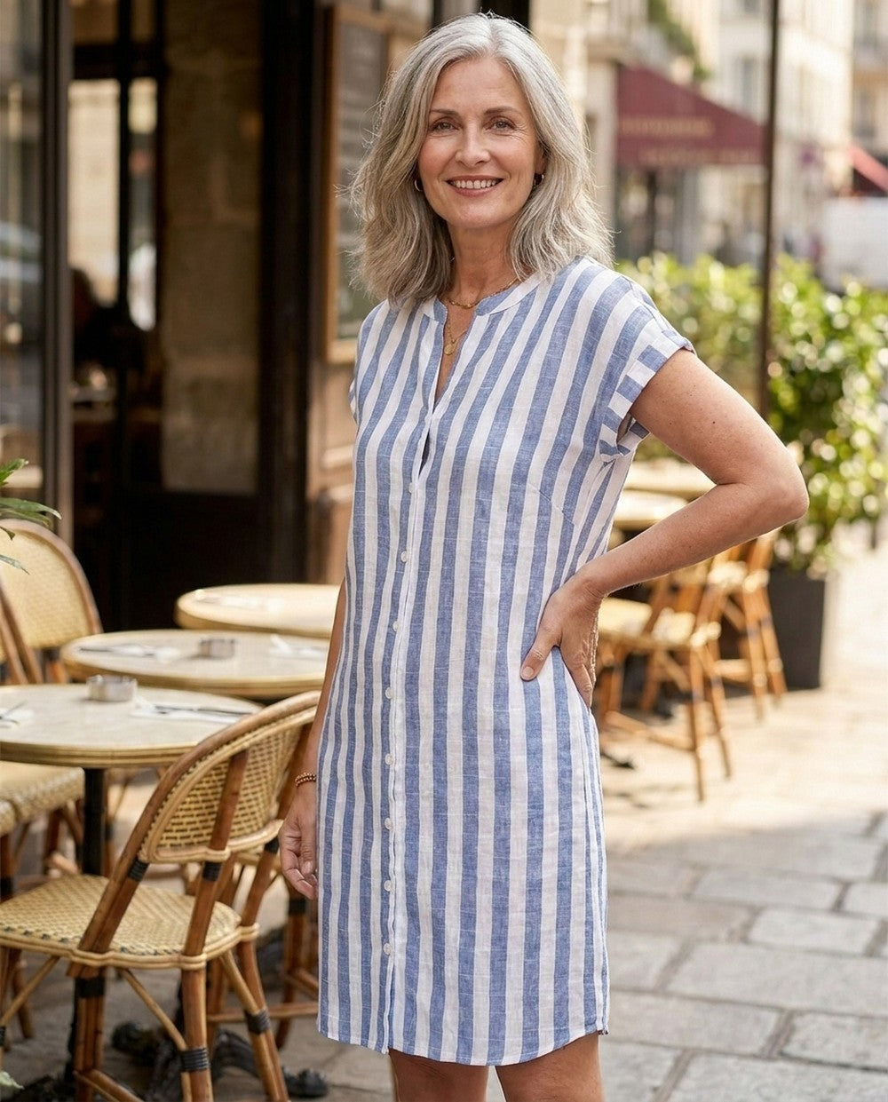 Camelia - Fluid Shirt Dress