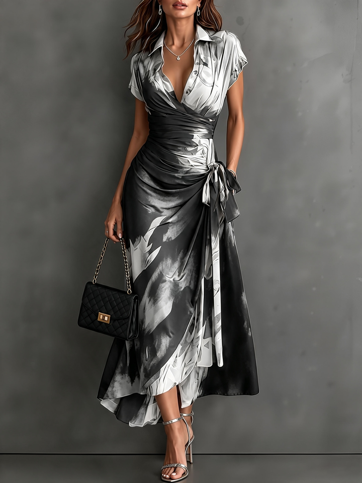 Kaia - Soft-Touch Wrap Shirt Dress