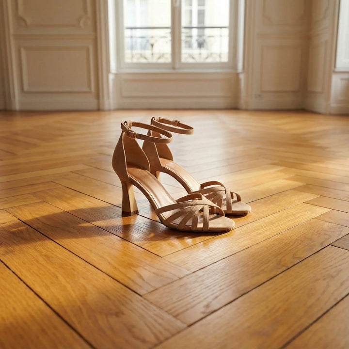 Selah - Elegant Patchwork Heeled Sandals