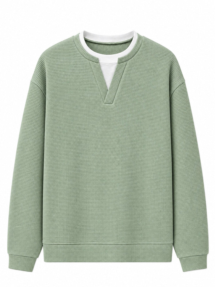 Oswald - Textured Waffle Long Sleeve Tee