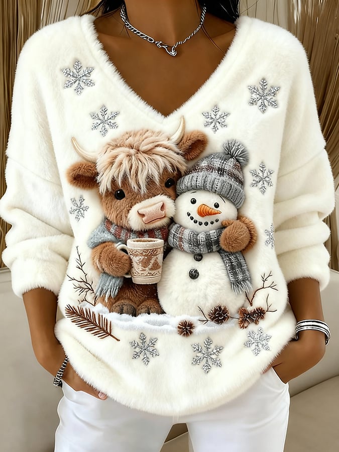Zarielle - Soft-Touch V-Neck Sweater