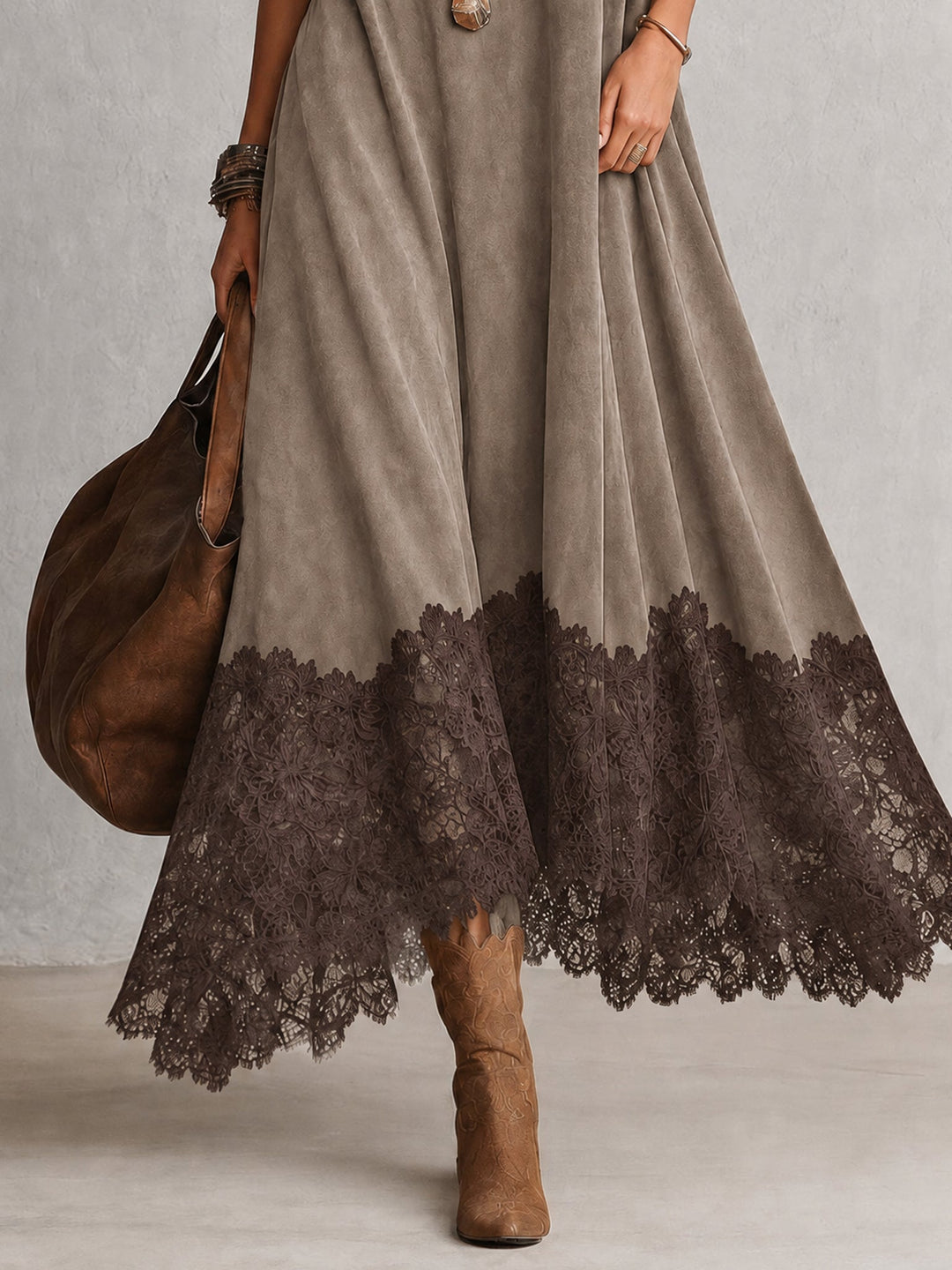 Pamina - Lace-Panel A-Line Dress