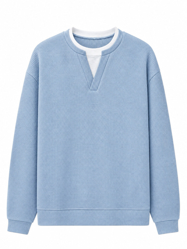 Oswald - Textured Waffle Long Sleeve Tee