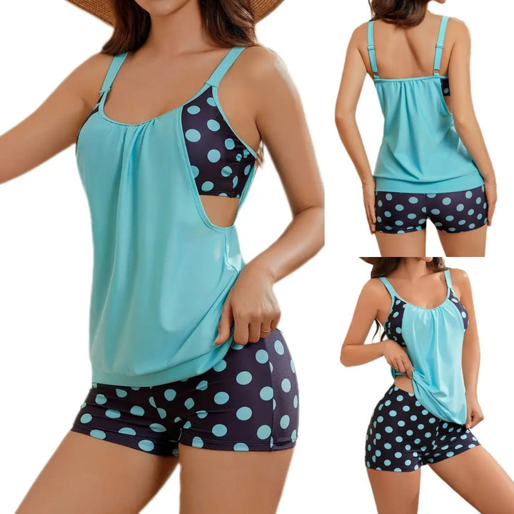 Celandine - Quick-Dry Retro Polka Dot Bikini Set
