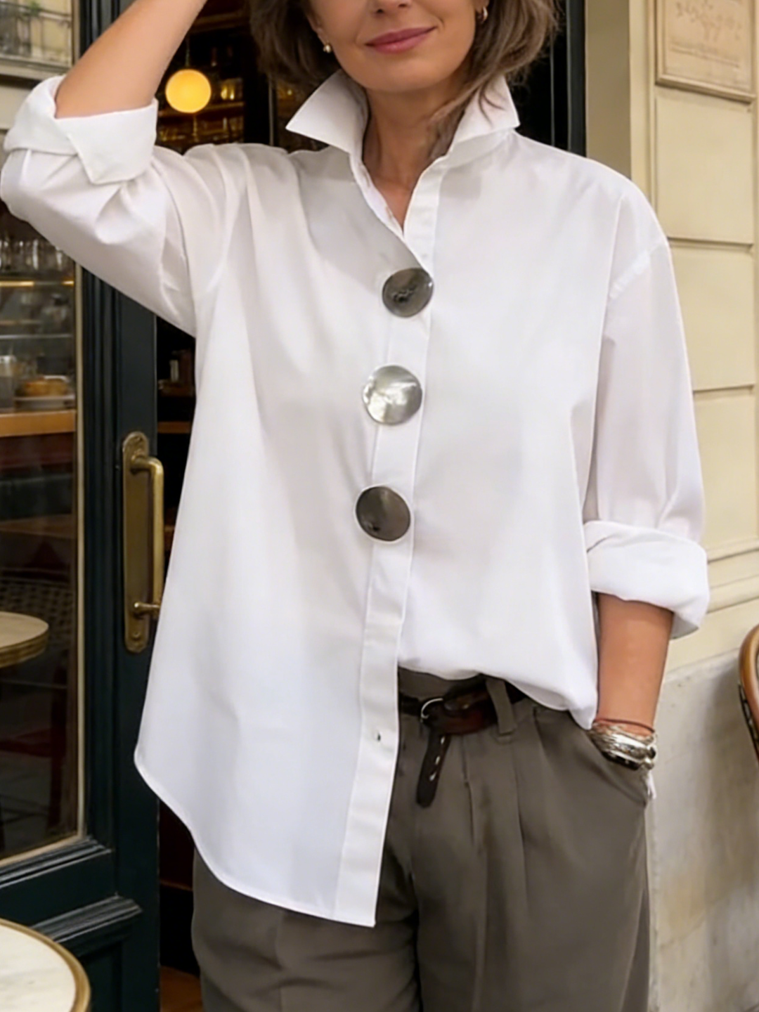 Marisen - Stylish Casual Button Blouse