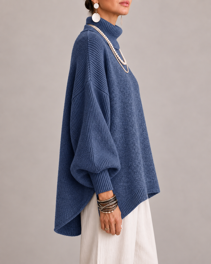 Aislin - Oversized Turtleneck Knit Sweater