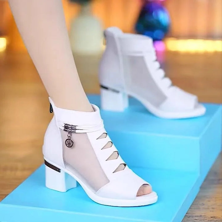 Mireille - Open Toe Block Heel Sandals