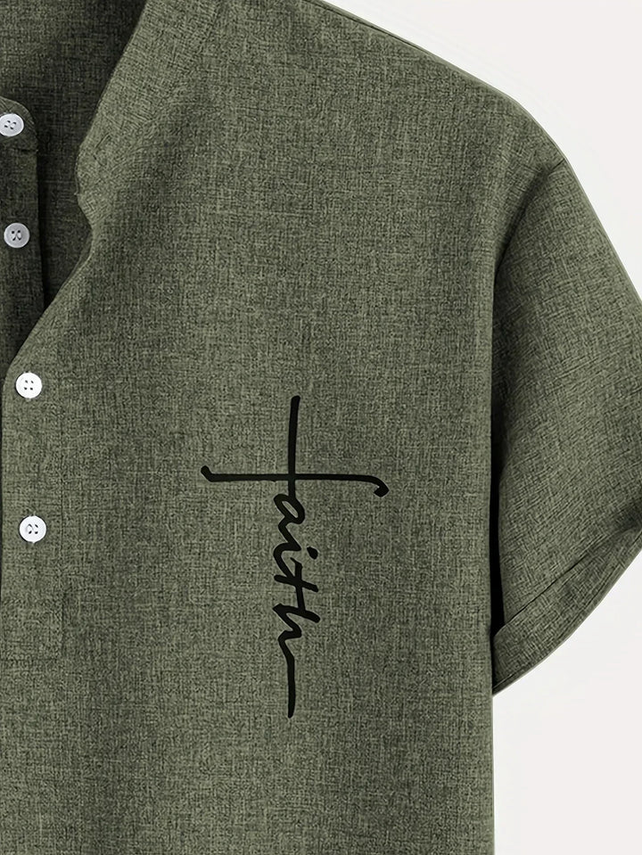 Harlan - Textured High-Collar Shirt
