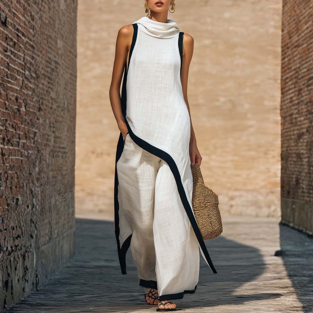 Gillian - Sculptural Linen Two-Piece Set